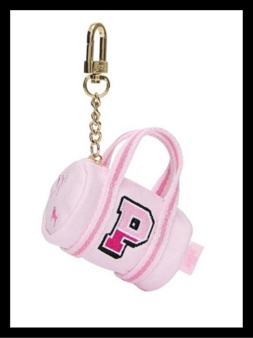 💕ⓅⒾⓃⓀ ⓋⓈ PINK × LoveShackFancy Mini Duffle Bag Keychain✨NWT✨💕